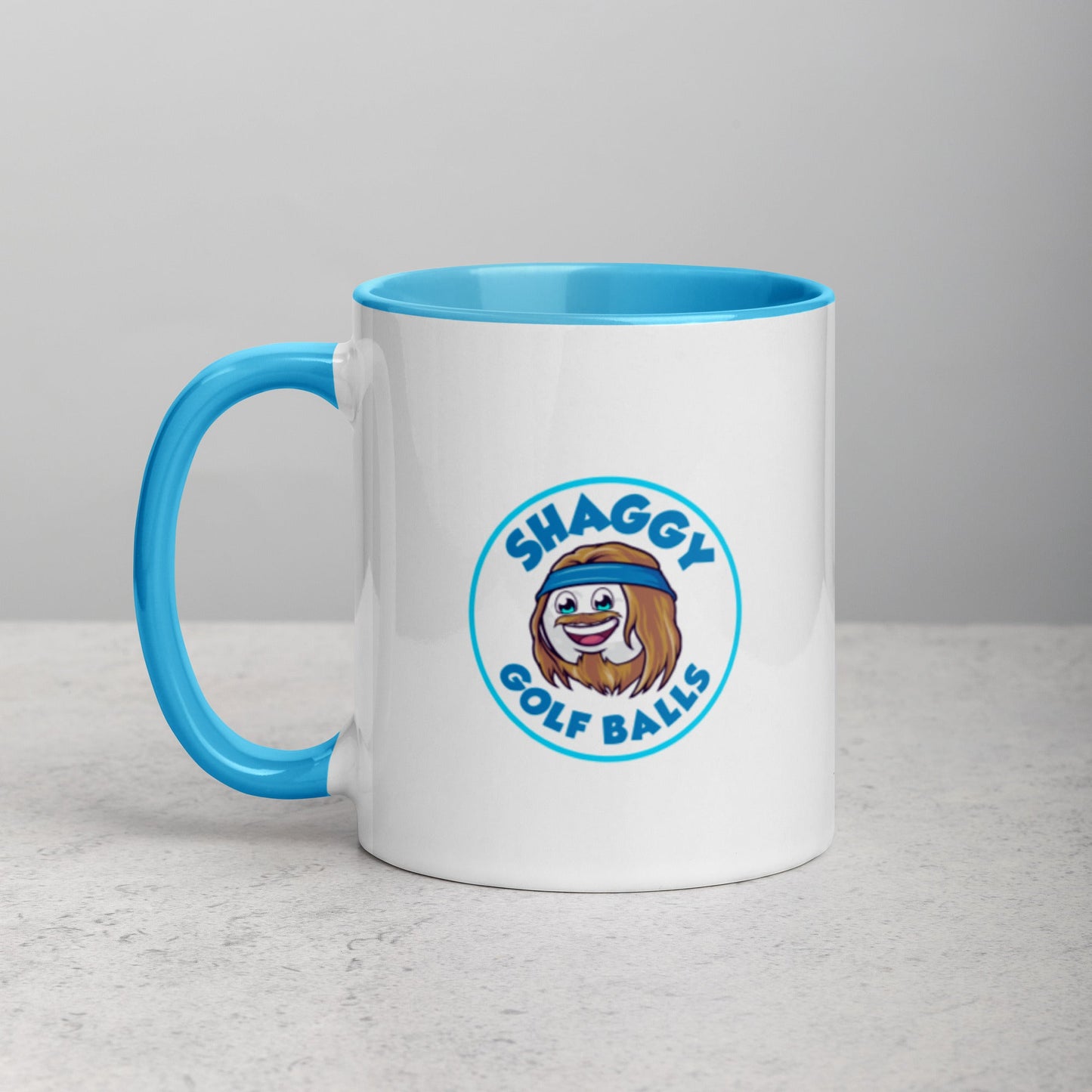 Golf Ball Friends Mug with Shaggy Blue Color Inside